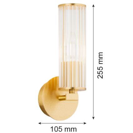 Argon 8497 - Zidna svetiljka HAMPTON 1xE14/7W/230V, zlatna