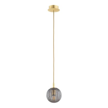 Argon 8512 - Luster na sajli PALOMA 1xE14/7W/230V prečnik 12 cm zlatna/crna
