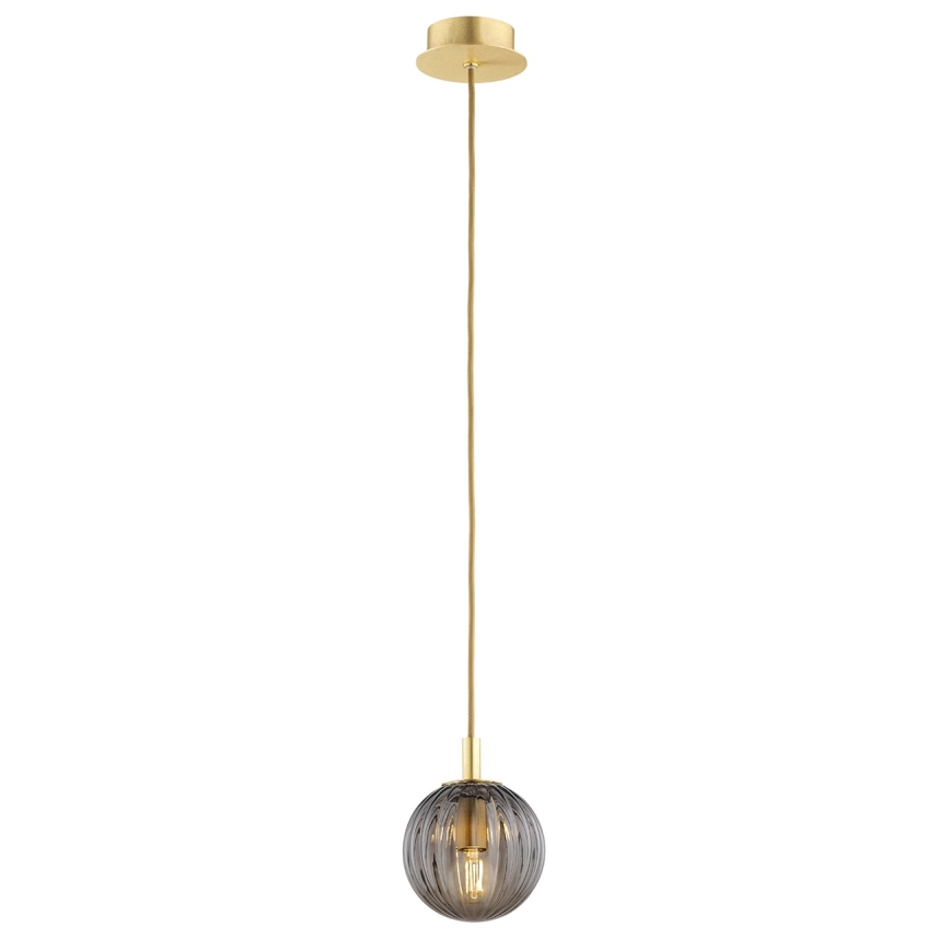 Argon 8512 - Luster na sajli PALOMA 1xE14/7W/230V prečnik 12 cm zlatna/crna