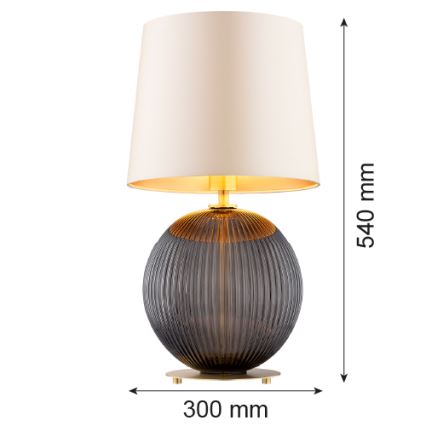 Argon 8538 - Stona lampa HAMILTON 1xE27/15W/230V 54 cm krem/crna
