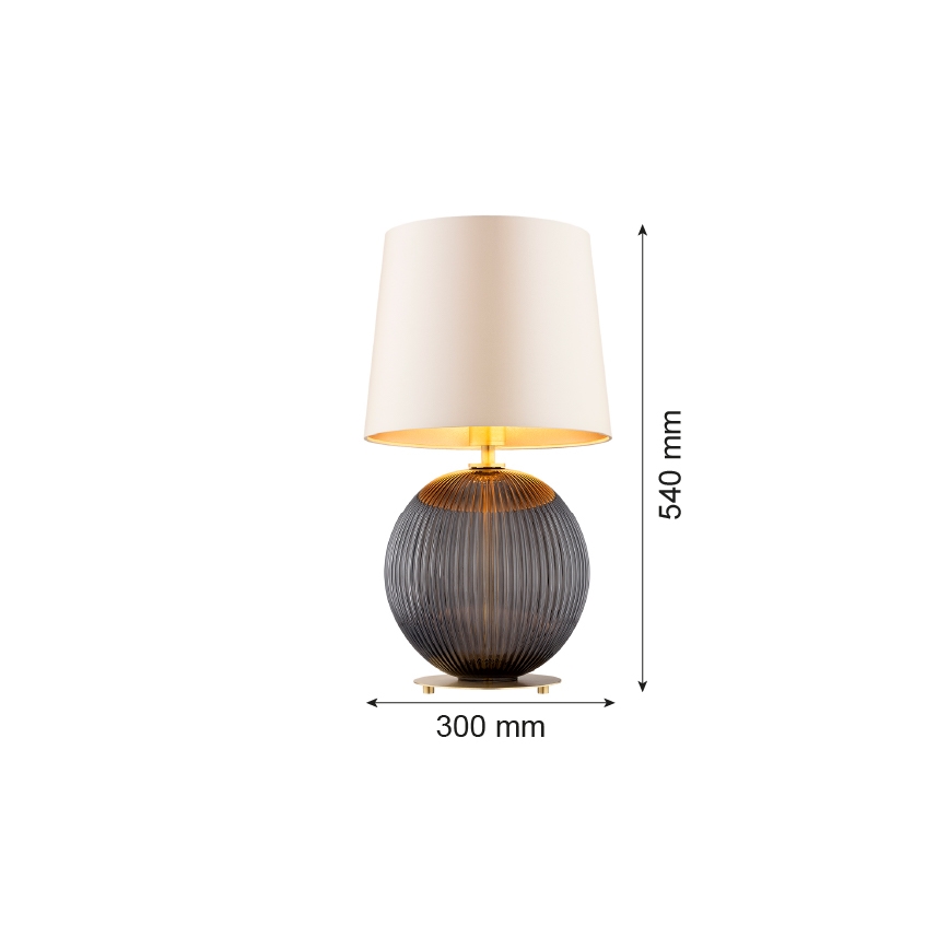 Argon 8538 - Stona lampa HAMILTON 1xE27/15W/230V 54 cm krem/crna