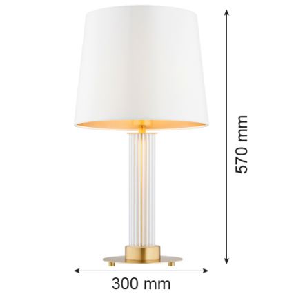 Argon 8540 - Stona lampa HAMPTON 1xE27/15W/230V 57 cm bela