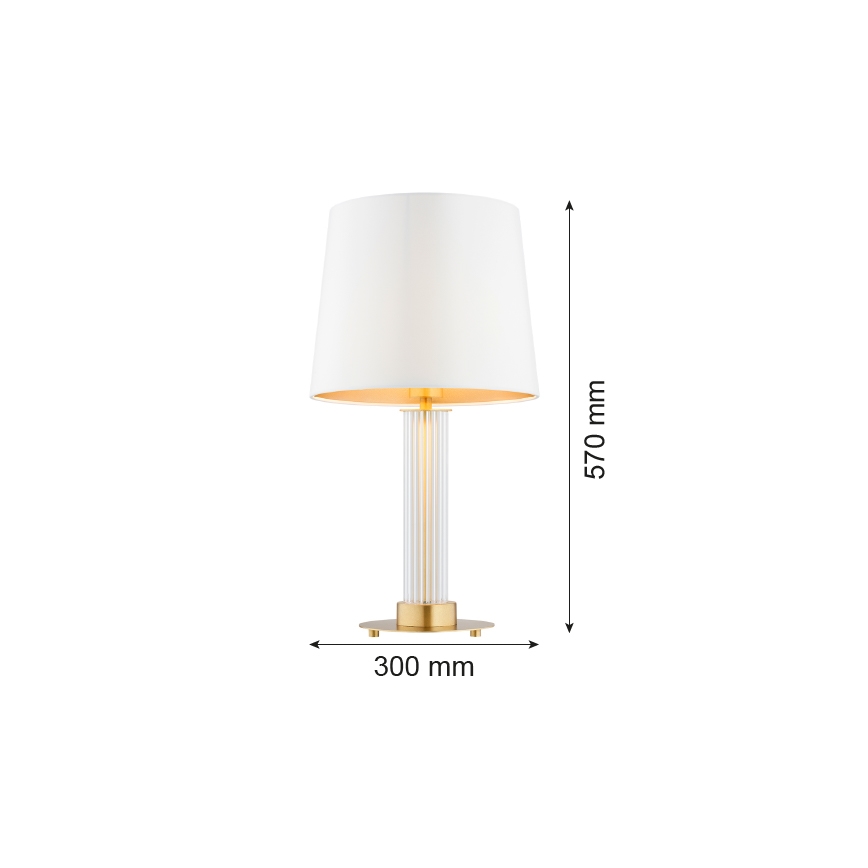 Argon 8540 - Stona lampa HAMPTON 1xE27/15W/230V 57 cm bela