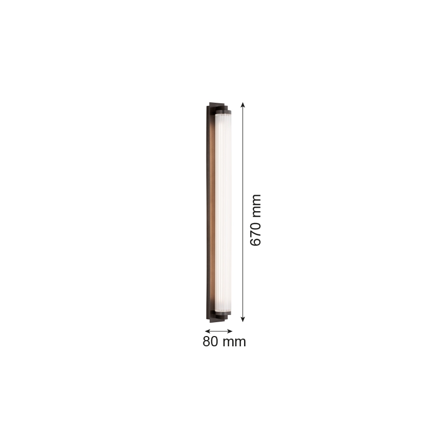 Argon 8623 - LED zidno svetlo HAMPTON LED/34W/230V 3000K crna