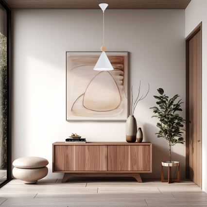 Argon 8629 - Luster na sajli KEGEL 1xE27/15W/230V bela