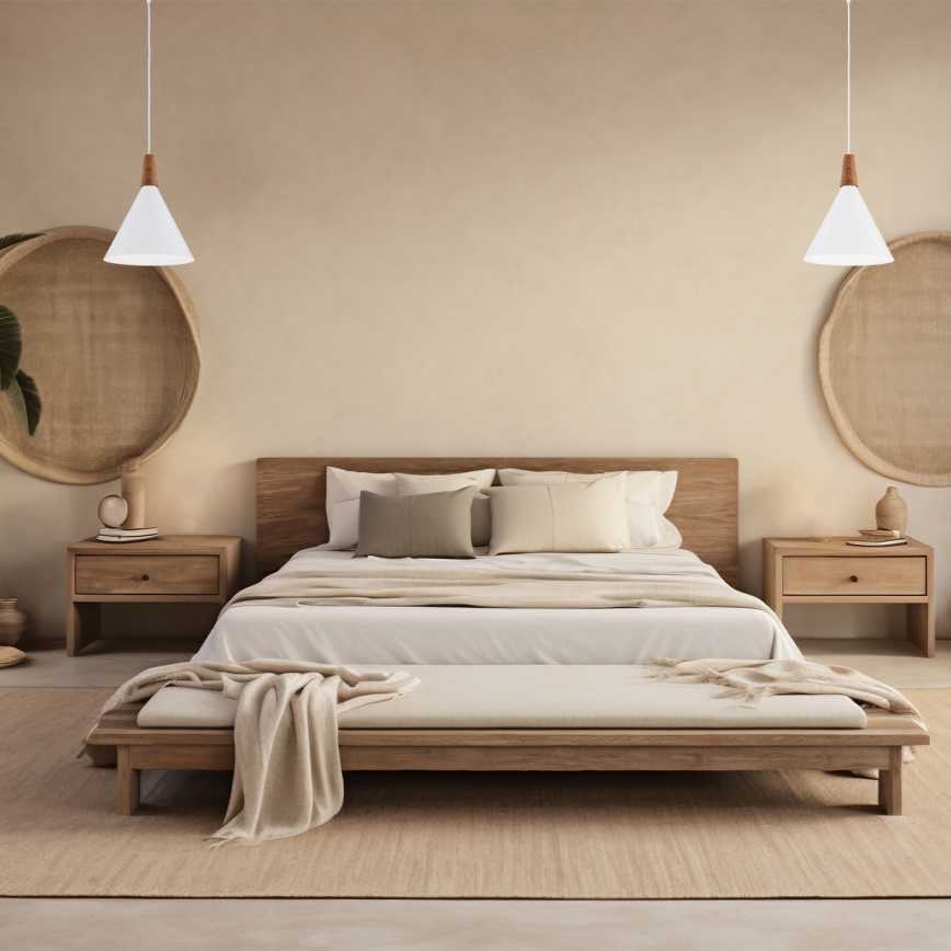Argon 8630 - Luster na sajli KEGEL 1xE27/15W/230V bela