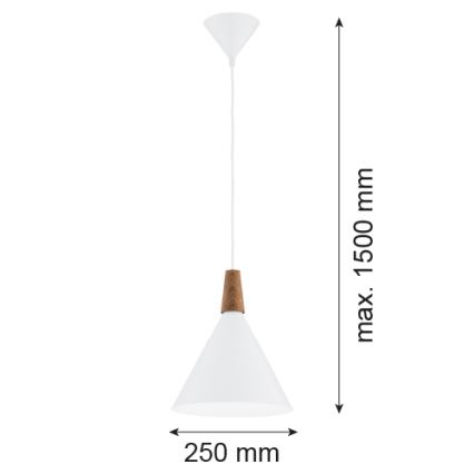 Argon 8630 - Luster na sajli KEGEL 1xE27/15W/230V bela