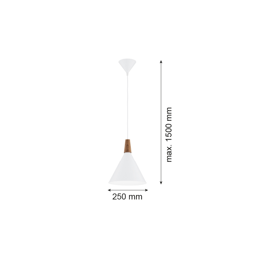 Argon 8630 - Luster na sajli KEGEL 1xE27/15W/230V bela