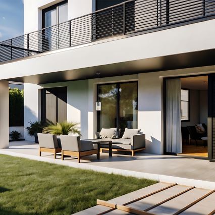 Argon 8751 - Spoljašnji luster na sajli NORFOLK 1xE27/15W/230V IP44 crna