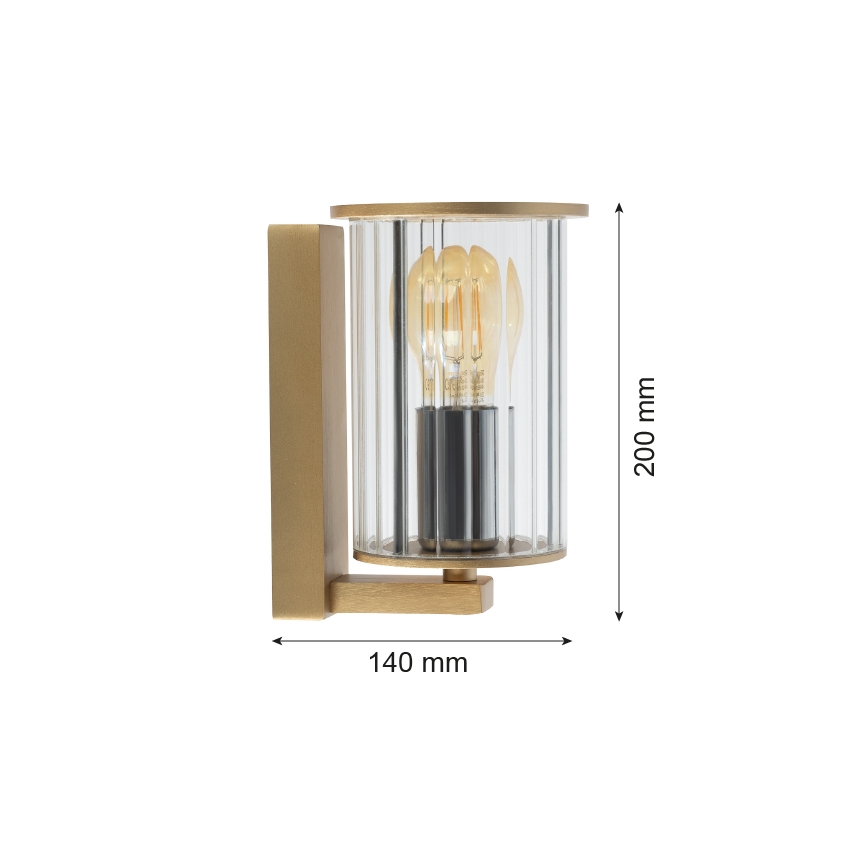 Argon 8752 - Spoljna zidna svetiljka NORFOLK 1xE27/15W/230V IP44 zlatna
