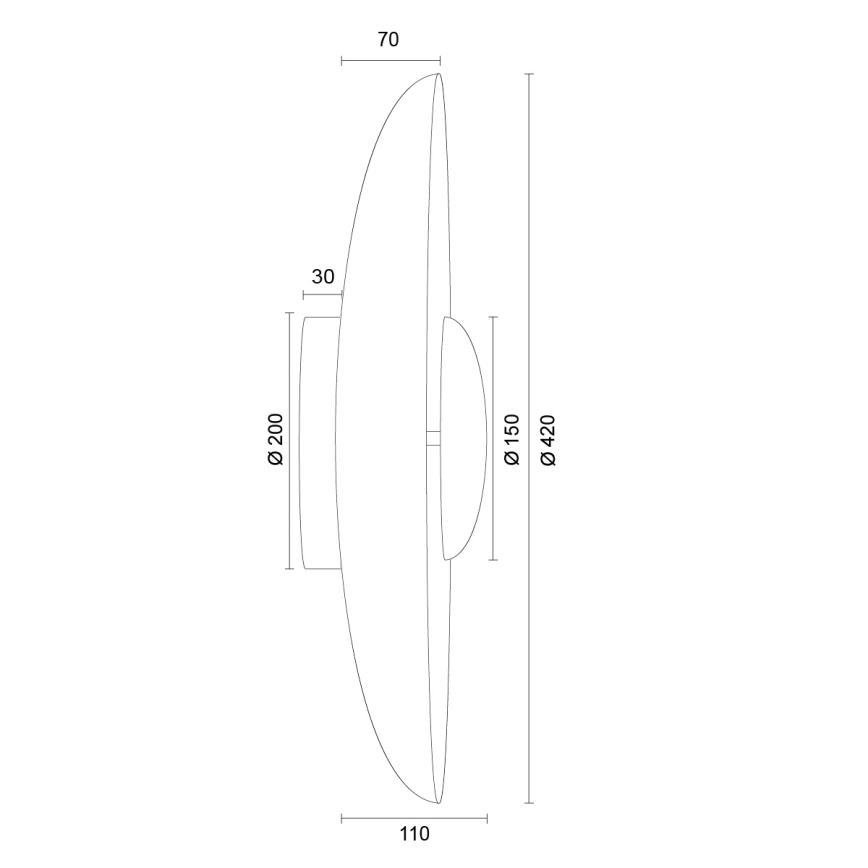 Argon 8866 - LED zidno svetlo BOLTON LED/12,5W/230V 3000K terakotno