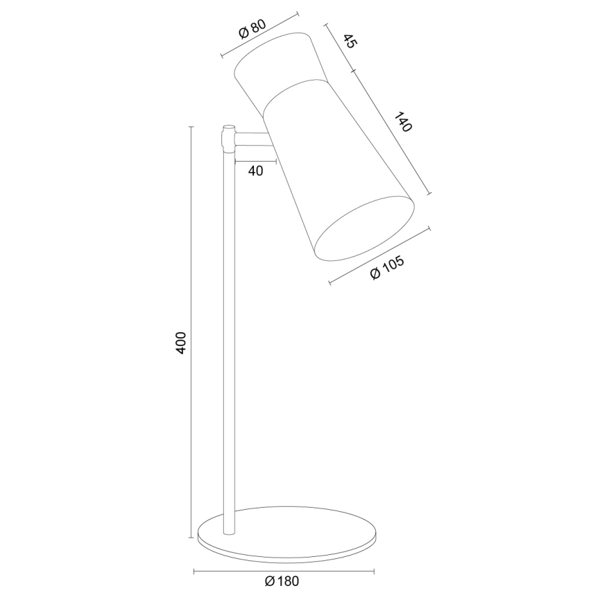 Argon 8876 - Stona lampa LORD 1xE14/7W/230V bela