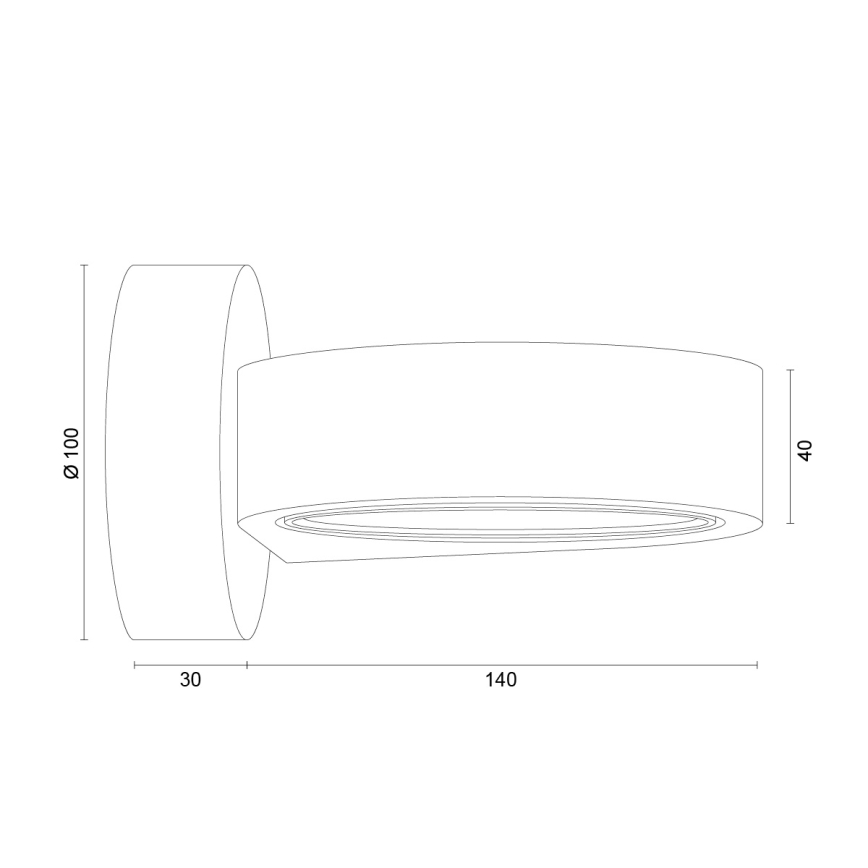 Argon 8900 - Zidna svetiljka LOTUS 1xGX53/12W/230V crna