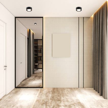 Argon 8905 - Plafonsko svetlo ELORA 1xGX53/7W/230V prečnik 11 cm crna