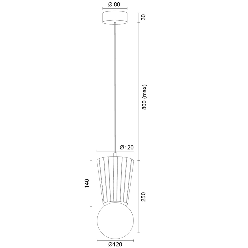 Argon 8951 - Kupatilski luster na sajli VOLANTE 1xG9/6W/230V IP44 bež