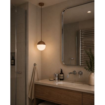 Argon 8998 - Spoljašnji luster na sajli LIV 1xE27/15W/230V IP44 braon