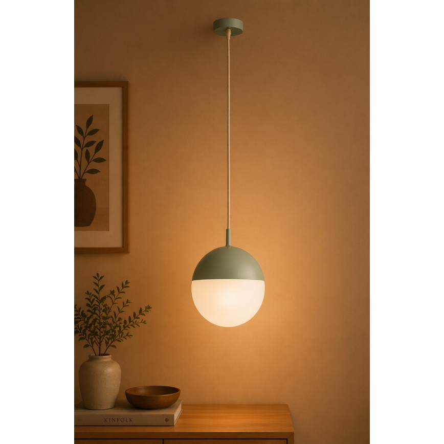 Argon 8999 - Zeleni spoljašnji luster na sajli LIV 1xE27/15W/230V IP44