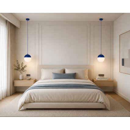Argon 9000 - Spoljašnji luster na sajli LIV 1xE27/15W/230V IP44 plava