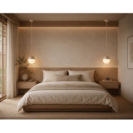 Argon 9001 - Spoljašnji luster na sajli LIV 1xE27/15W/230V IP44 bež
