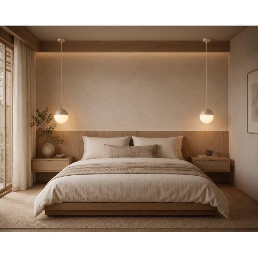 Argon 9001 - Spoljašnji luster na sajli LIV 1xE27/15W/230V IP44 bež