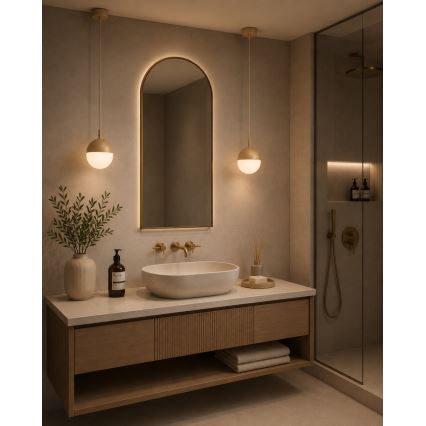Argon 9001 - Spoljašnji luster na sajli LIV 1xE27/15W/230V IP44 bež