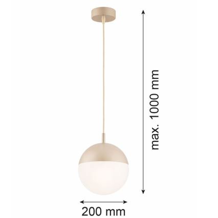 Argon 9001 - Spoljašnji luster na sajli LIV 1xE27/15W/230V IP44 bež