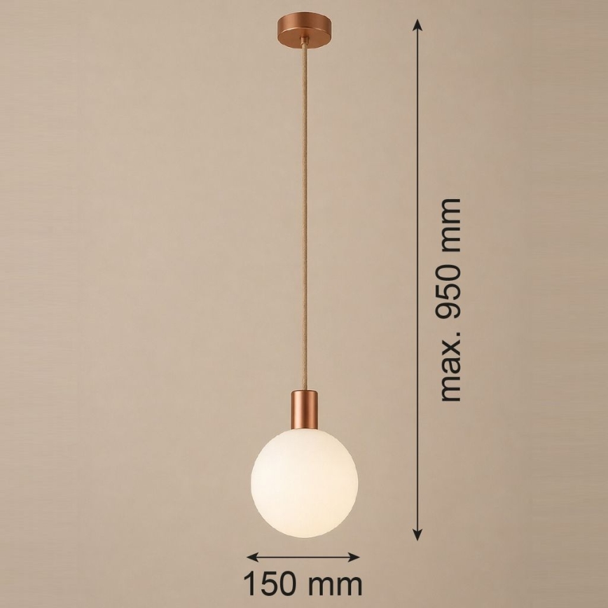 Argon 9006 - Spoljašnja viseća svetiljka na sajli ORE 1xG9/6W/230V IP44 bakarna