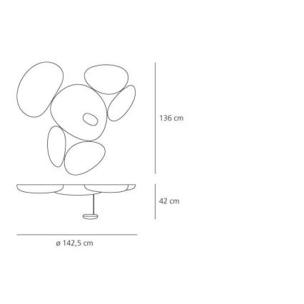 Artemide 1245110A - prigušiva LED stropno svetlo SKYDRO LED/29W/230V 3000K