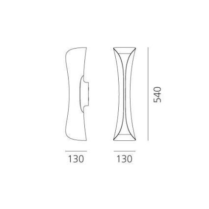 Artemide 1373010A - Zidno svetlo CADMO 2xGU10/10W/230V crna