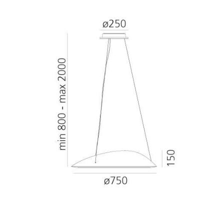 Artemide 1401010APP - LED prigušiva luster na sajli AMELUNA LED/41W/230V 3000K