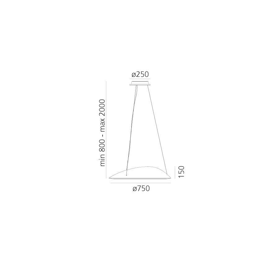 Artemide 1401010APP - LED prigušiva luster na sajli AMELUNA LED/41W/230V 3000K