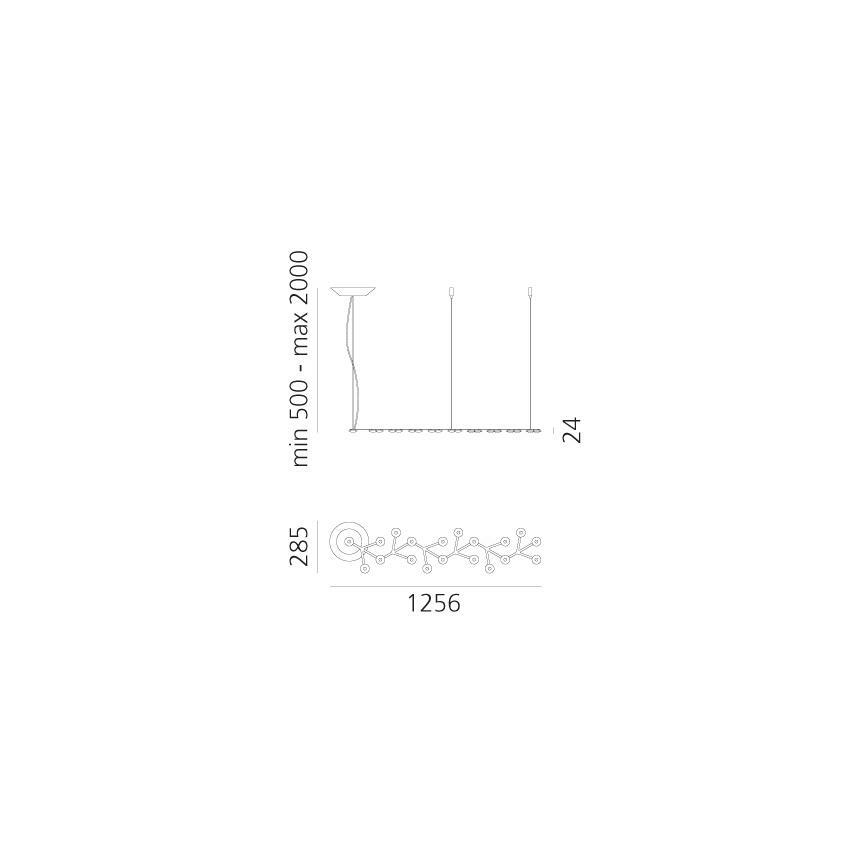 Artemide 1578050APP - LED prigušiva luster na sajli NET LED/45W/230V 3000K