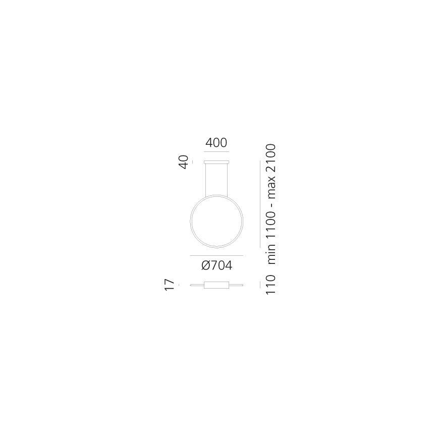 Artemide 1992260APP - LED prigušiva luster na sajli DISCOVERY LED/50W/230V 2700-6500K bronzan