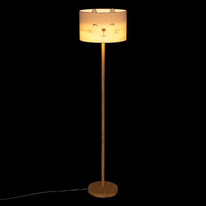 Atmosphera - Dečija podna lampa FÉLIX 1xE27/40W/230V mačka