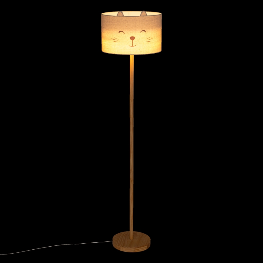 Atmosphera - Dečija podna lampa FÉLIX 1xE27/40W/230V mačka