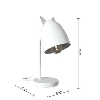 Atmosphera - Dečija stona lampa OREILLES 1xE14/40W/230V bela