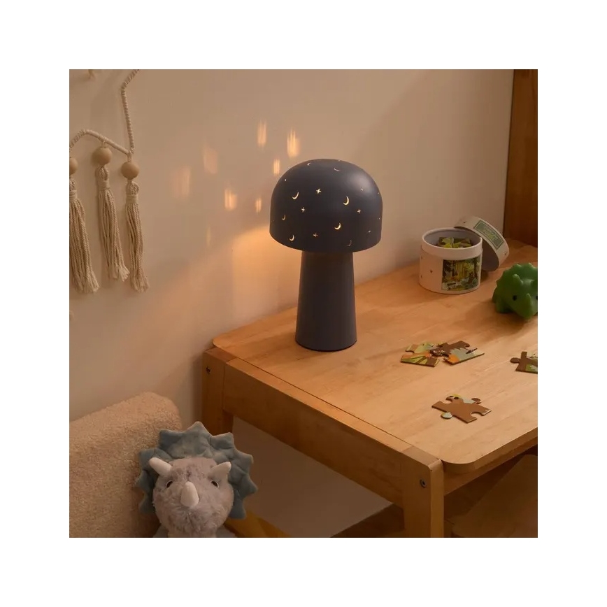 Atmosphera - Dečija stona lampa STARRY MUSHROOM 1xE14/25W/230V plava