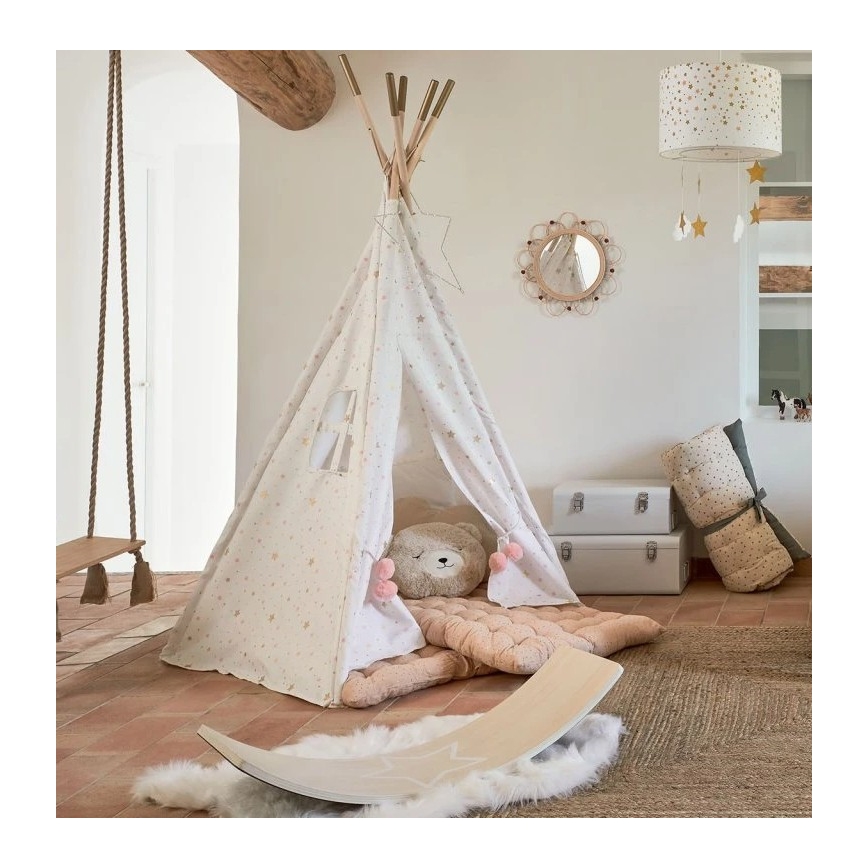 Atmosphera - Dečije zidno ogledalo CAMPAIN prečnika 38 cm, ratan