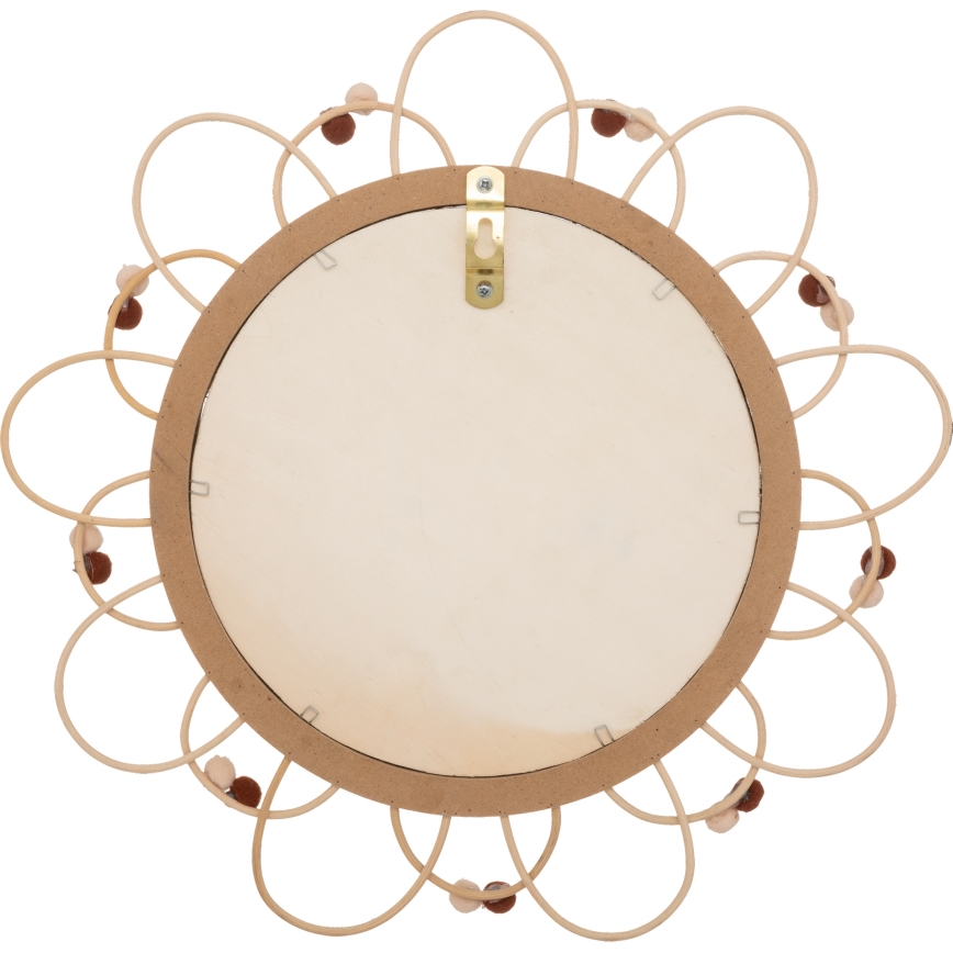 Atmosphera - Dečije zidno ogledalo CAMPAIN prečnika 38 cm, ratan
