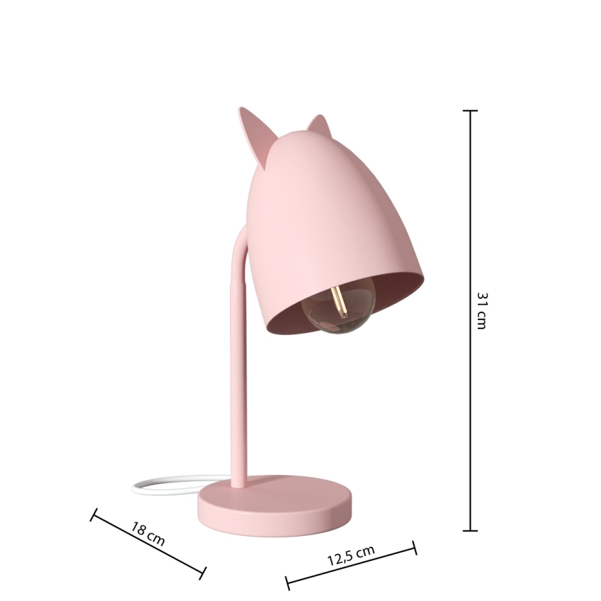 Atmosphera - Dečja stona lampa OREILLES 1xE14/40W/230V ružičasta