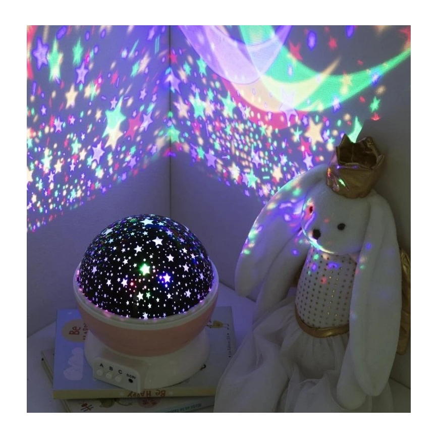 Atmosphera - LED dečiji projektor 3xAA ružičasta