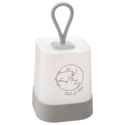 Atmosphera - LED dodirno dečje punjivo noćno svetlo RABBIT LED/3,7V 1200 mAh siva