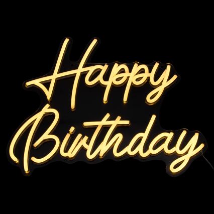 Atmosphera - LED neonska zidna dekoracija HAPPY BIRTHDAY LED/5V