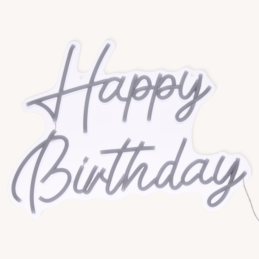 Atmosphera - LED neonska zidna dekoracija HAPPY BIRTHDAY LED/5V