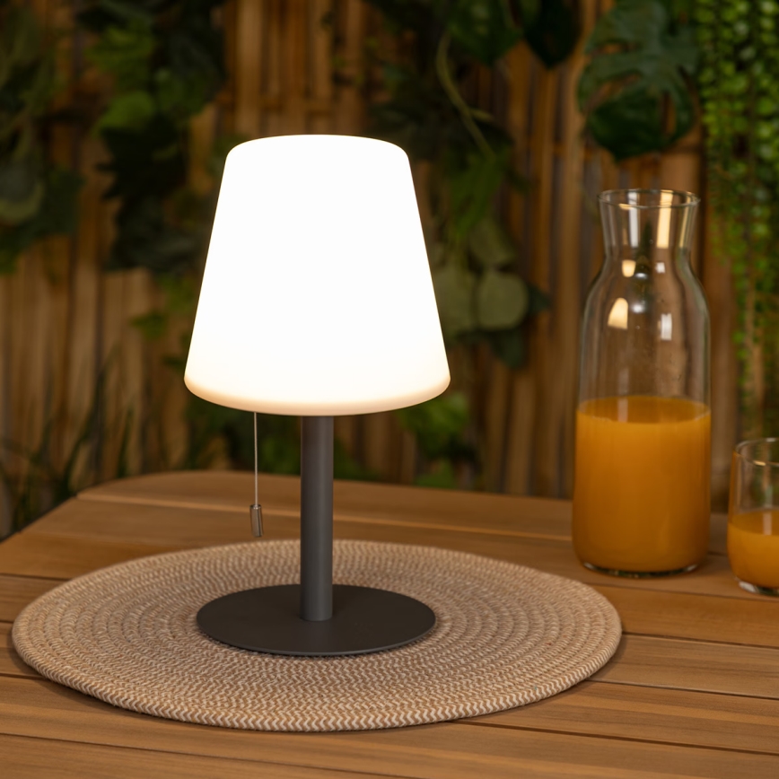 Atmosphera - LED RGBW punjiva spoljašnja stona lampa ZACK LED/3,7V 1200 mAh IP44 crna