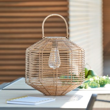 Atmosphera - LED solarna lampa CUBA LED/1,2V 800 mAh IP44 ratan