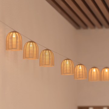 Atmosphera - LED solarni dekorativni lanac AIA 10xLED 3,35m IP44 topla bela 1500 mAh