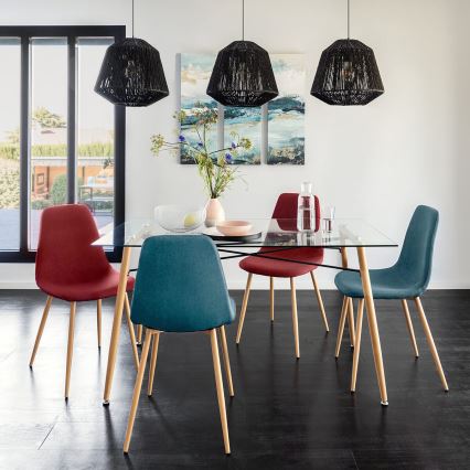 Atmosphera - Luster na kablu JILY 1xE27/40W/230V juta crna