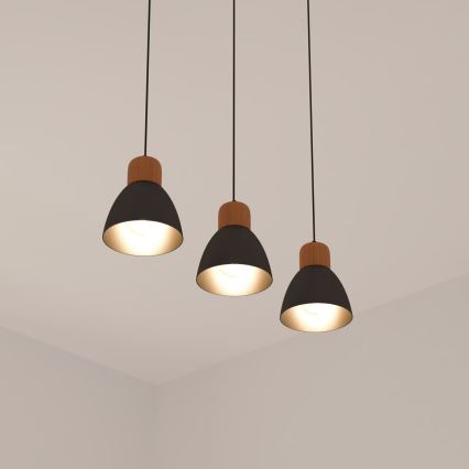 Atmosphera - Luster na sajli DESY 1xE27/40W/230V borovina