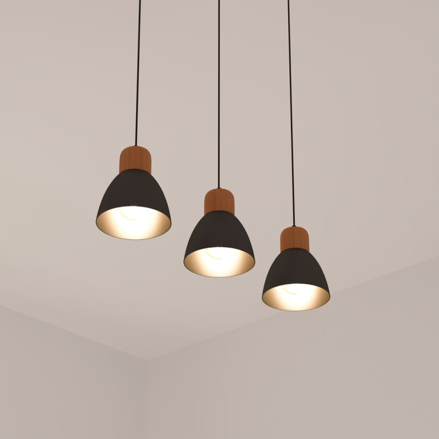 Atmosphera - Luster na sajli DESY 1xE27/40W/230V borovina